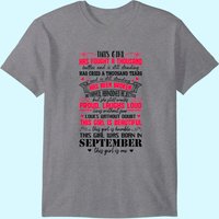 T-shirt Cette Fille A Combattu Mille Batailles Septembre — T-shirts pour hommes