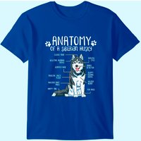 T-shirt pour homme Anatomy Siberian Husky Dog Lover — T-shirts pour hommes