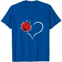 T-shirt pour hommes avec coccinelle et cœurs