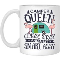 Mug en céramique Camper Queen Classy Sassy Flamant Rose — Tasses et gobelets