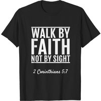 T-shirt pour hommes 2 Corinthiens 5:7 Marcher par la foi, non par la vue — T-shirts pour hommes