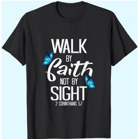 T-shirt pour hommes 2 Corinthiens 5:7 Marcher par la foi, non par la vue — T-shirts pour hommes