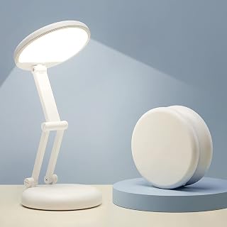 One Fire Small White Desk Lamp, Dimmable Cordless LED, Portable — Led Desk Lamp