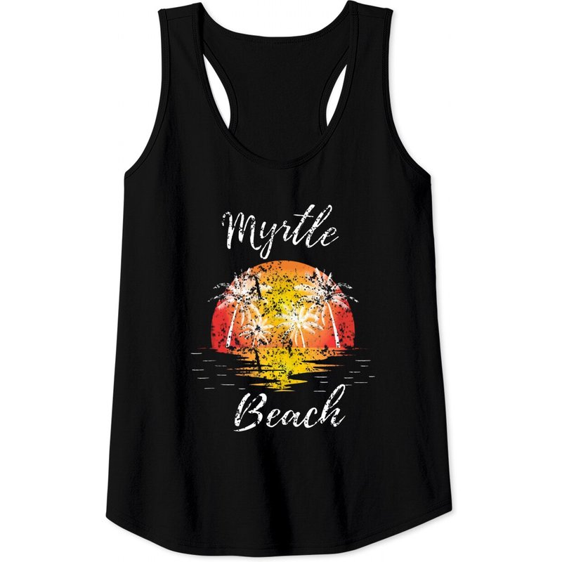 Débardeur Palmier Sunset Myrtle Beach pour Hommes — T-shirts pour hommes