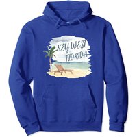 Key West Florida Beach Vacation Palm Tree Pullover Hoodie