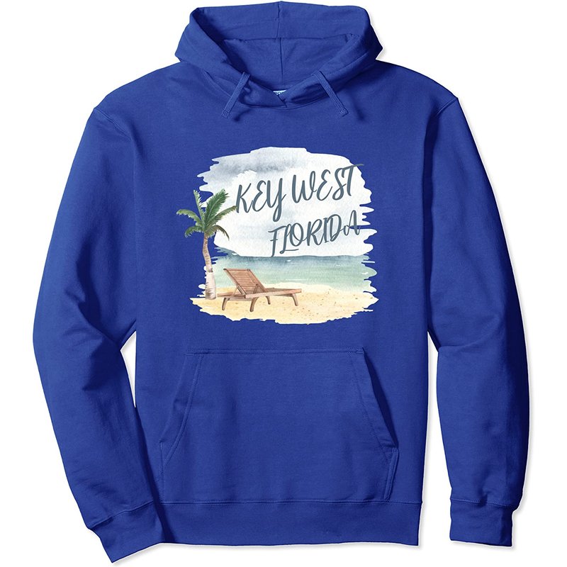 Haut à capuche Key West Floride Vacances Plage Palmier — Sweats à capuche pour hommes