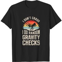 T-shirt de vélo de montagne I Don't Crash I Do Random Gravity Checks — T-shirts pour hommes