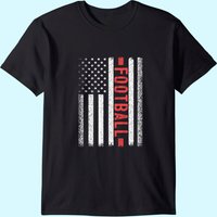 T-shirt Joueur de Football Drapeau Américain pour Hommes — T-shirts pour hommes