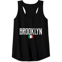 Débardeur Brooklyn Drapeau d'Italie pour Hommes en Noir — T-shirts pour hommes