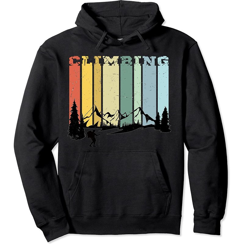 Rock Climbing Vintage Pullover Hoodie — Mens Hoodies