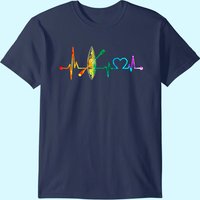 Cadeau de kayak Mon rythme cardiaque est un kayak T-shirt vintage pour hommes — T-shirts pour hommes