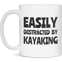 Tasse "Facilement Distrait par le Kayak", Blanche