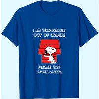 T-shirt Snoopy "Hors Service, Veuillez Réessayer Plus Tard" pour Hommes