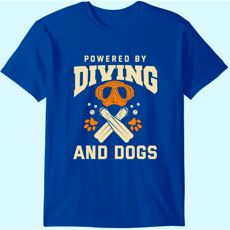 T-shirt de plongée pour amoureux des chiens