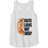 Débardeur Vintage Drapeau Américain Raise Lions Not Sheep pour Hommes — T-shirts pour hommes