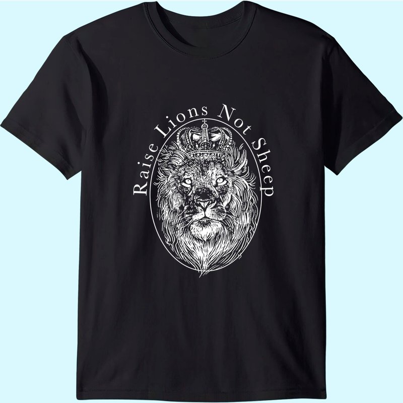Soyez le Lion, Pas le Mouton T-shirt pour Hommes Noir