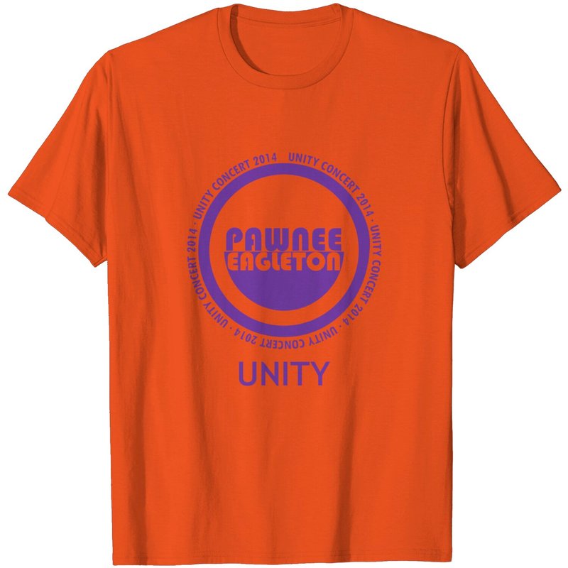 T-shirt Parks and Recreation - Concert d'unité Pawnee Eagleton — T-shirts pour hommes