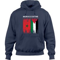 Hoodie Unisexe avec Drapeau Marocain et Palestinien — Sweats à capuche pour hommes