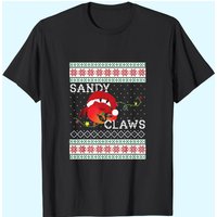 T-shirt de Noël Moche Sandy Claws pour les amateurs de crabes — T-shirts pour hommes