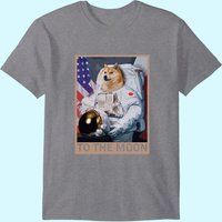 T-Shirt Dogecoin Astronaute Vers la Lune Blockchain HODL Crypto