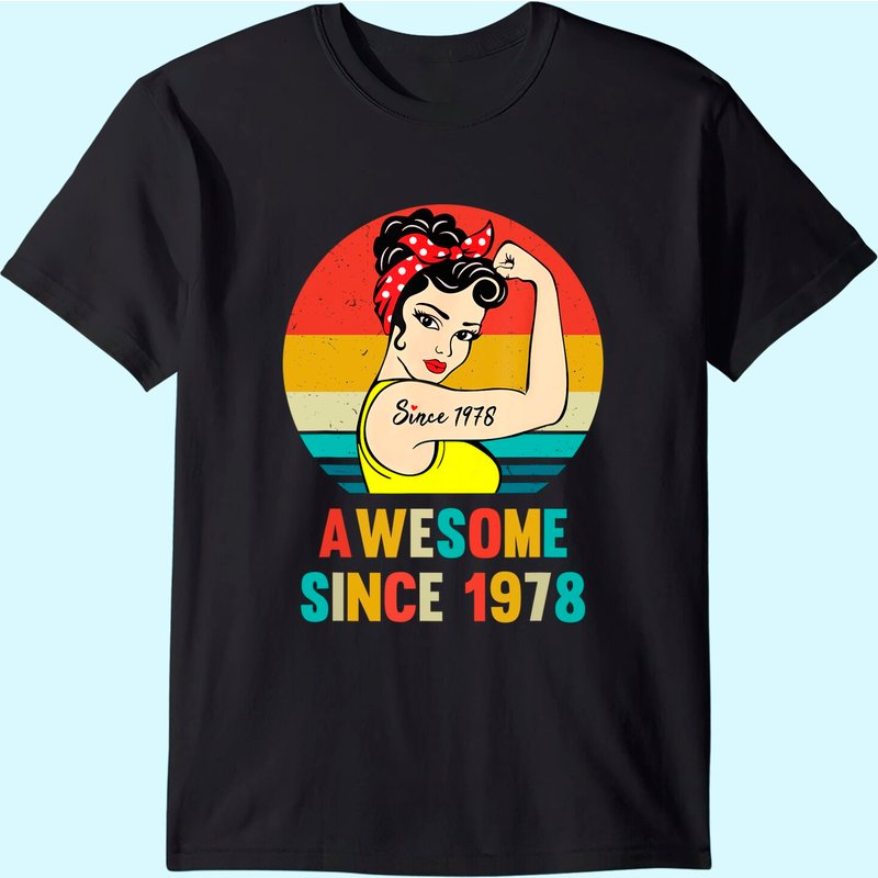 T-Shirt pour Hommes Anniversaire Vintage 43 ans 1978 — T-shirts pour hommes