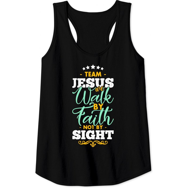 Débardeur Team Jesus Walk By Faith Not Sight pour hommes — T-shirts pour hommes