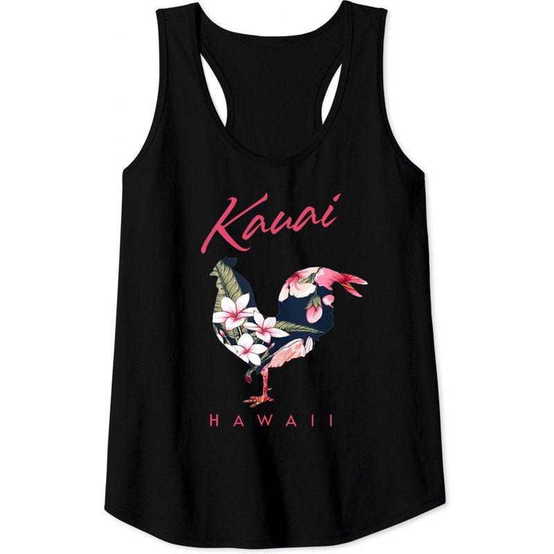 Débardeur Kauai Hawaii Fleur Hibiscus Amateur de Poulet pour Hommes — T-shirts pour hommes