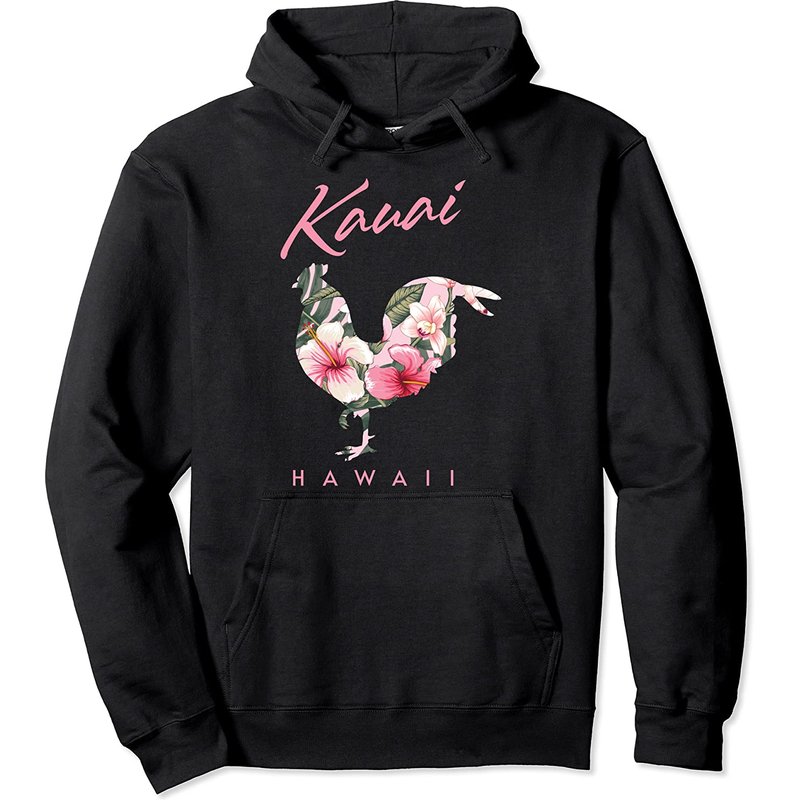Hoodie Souvenir Kauai Hawaii Fleur Hibiscus Chicken Lover — Sweats à capuche pour hommes