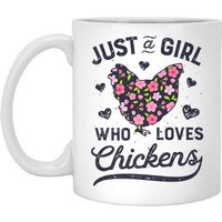 Just A Girl Who Loves Chickens Coffee Mug - Farm Lover Mug — Mugs & Tumblers