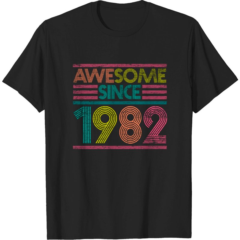 T-shirt d'anniversaire des 39 ans pour hommes Awesome Since 1982 — T-shirts pour hommes