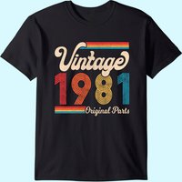T-shirt d'anniversaire vintage 1981 pour hommes