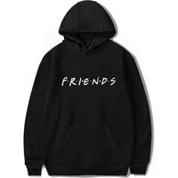 Unisex Friends Print Hoodie Long Sleeve Pullover for Men and Women