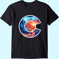 T-shirt pour hommes avec design graphique du drapeau du Colorado