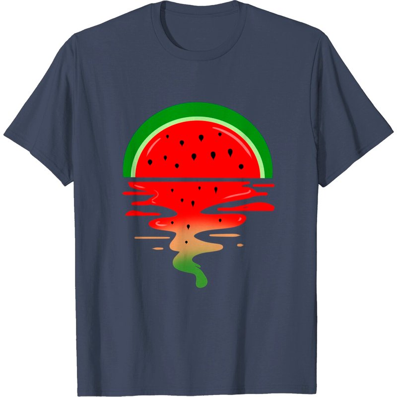 T-shirt Watermelon Vaporwave Sunset pour hommes
