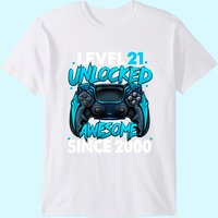 T-shirt d'anniversaire 21 ans Level 21 Unlocked pour homme — T-shirts pour hommes
