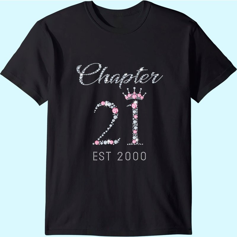 T-Shirt d'anniversaire 21e pour hommes Chapter 21 Est 2000 — T-shirts pour hommes