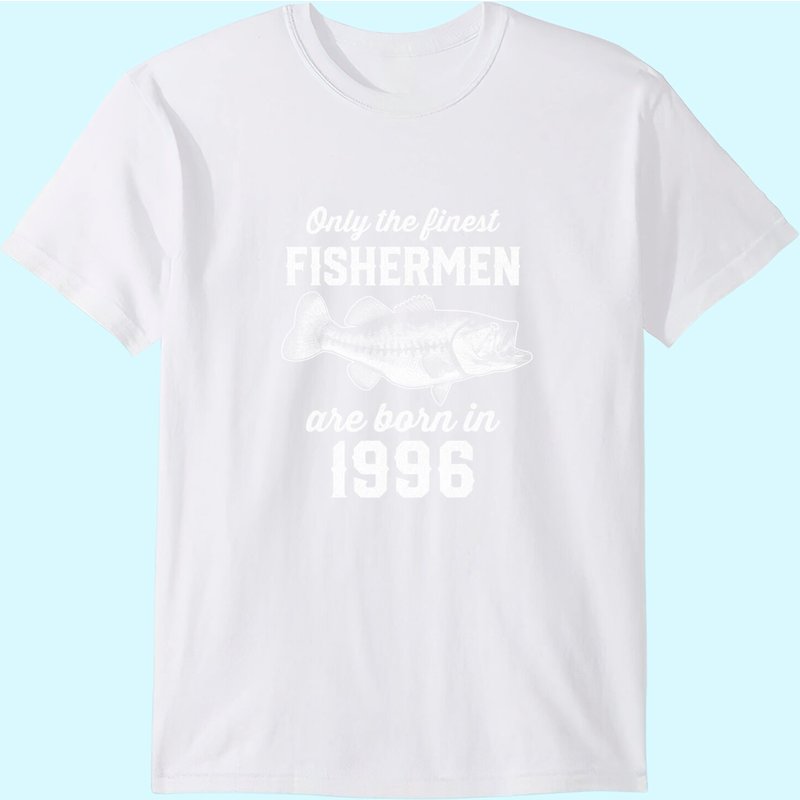 Fishing Fisherman 1996 27th Birthday T-Shirt for Men — Mens T Shirts