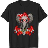 Save The Elephants Mom Red Bow T Shirt for Men — Mens T Shirts