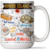 CounterArt Rhode Island Popular Foods Ceramic Mug 15 Oz