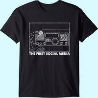 T-shirt pour hommes Opérateur radio amateur des premiers médias sociaux — T-shirts pour hommes