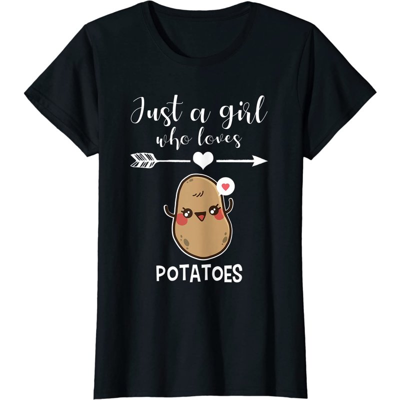 T-shirt Cartoon Amoureux de la Pomme de Terre pour Hommes
