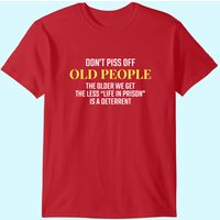 T-shirt pour hommes avec citation "Éloignez-vous des personnes âgées