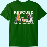 Rescued Is My Favorite Breed - Animal Rescue T-Shirt for Men
