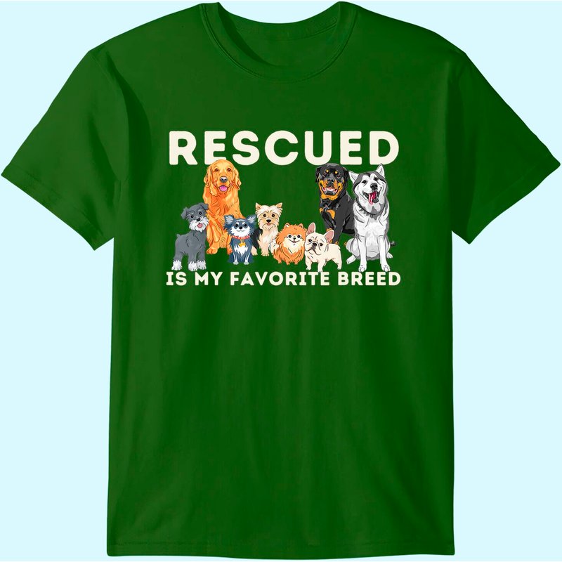 Rescued Is My Favorite Breed - T-shirt pour hommes de sauvetage animal — T-shirts pour hommes