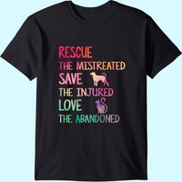 Rescue Save Love Pet Animal Shelter Volunteer T-Shirt for Men