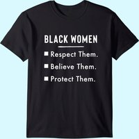 Respect Black Women T-Shirt for Men