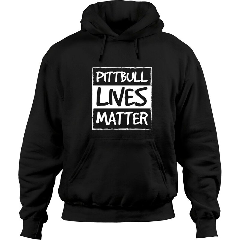Pitbull Lives Matter Pullover Hoodie for Dog Lovers — Mens Hoodies