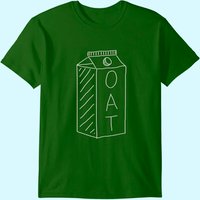 T-shirt Végétalien et Végétarien Minimal Cartoon Lait d'Avoine pour Hommes