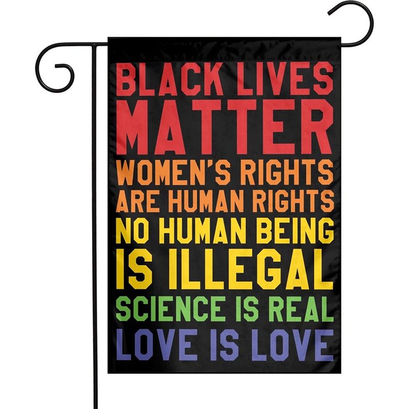 Love Is Love Black Lives Matter Garden Flag — Decorative Flags