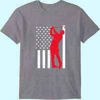 T-shirt Vintage Golf Golfer Patriote pour Hommes — T-shirts pour hommes
